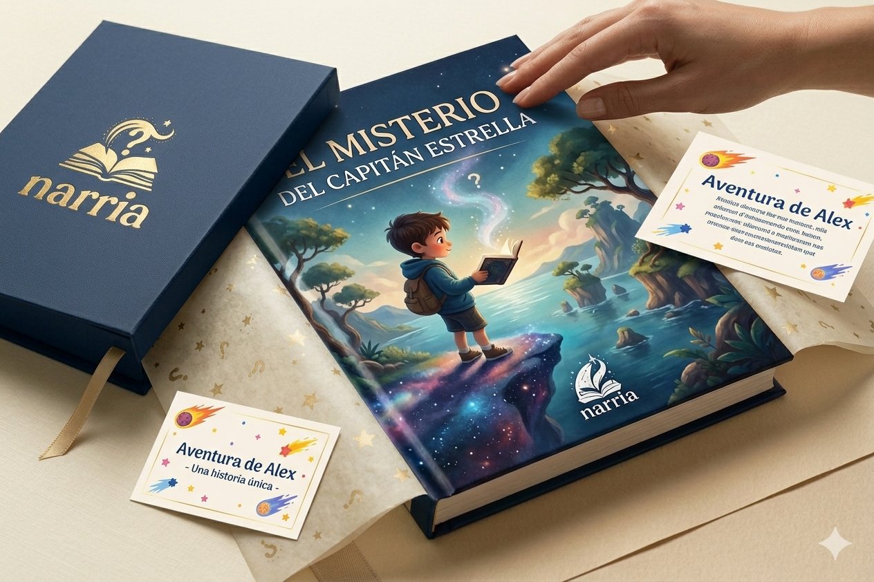 Pack Narria con libro premium, caja y tarjetas